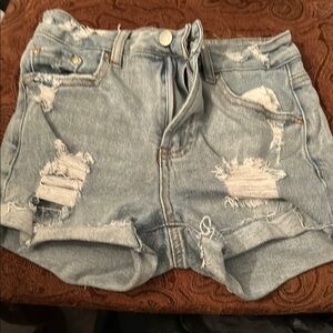 Distressed Denim Shorts